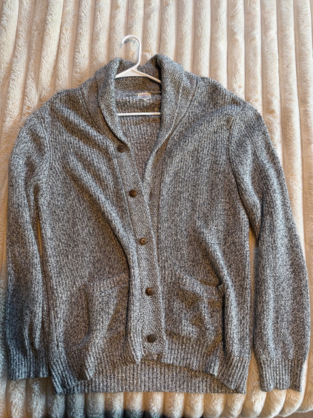 Faherty Men's Shawl-Collar Button Cardigan - Gray